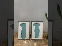 Exquisite Marble Qipao Art | Handcrafted Natural Stone Vintage Chinese Décor Sculpture